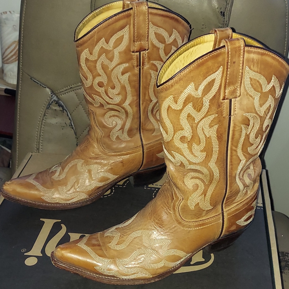 Western Fashion 10" Boots - Mid-Calf Pointed Snip Toe Women's Size 9